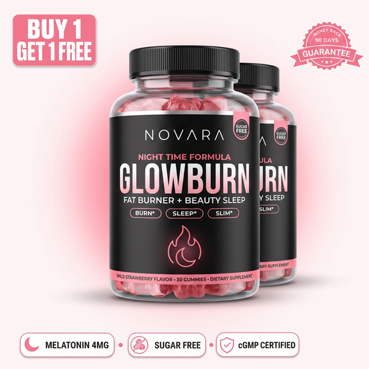 GlowBurn |Nighttime Fat Burner Gummies for Woman with Melatonin - Wild Strawberry
